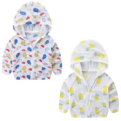 China Kids Summer and Autumn Sunscreen Clothes for Boys and Girls Baby Beach Skin Clothes Seaside Hooded Coat Windproof for sale