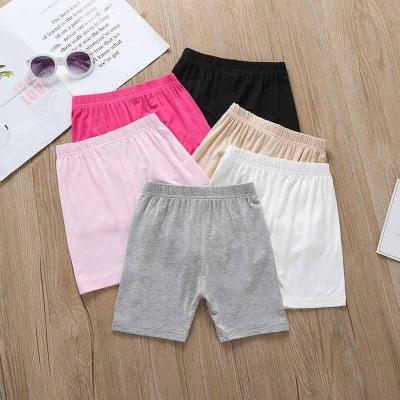 China Summer Windproof Kids Girls Pants, Solid Color Fashionable Fan Shorts, Mid Waist Casual Pants, 100% Cotton Kids Tank Top Shorts for sale