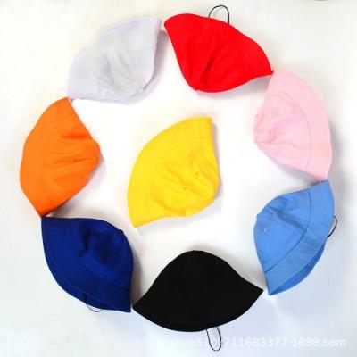 China Children's Bucket Hat Children's Bucket Hat Spring New Children's Bucket Hat and Autumn Solid Color Girls Basin for sale