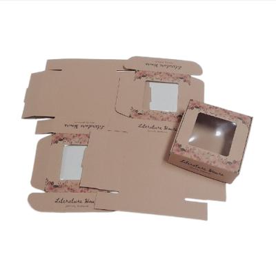 China Recyclable Kraft Paper Logo Printing Cardboard Soap Boxes With PVC Window for sale