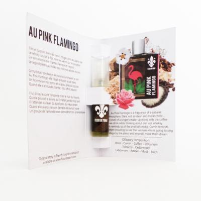 China Perfume Packaging Double Sided Printing Coated Perfume Folded Paper Cards for sale