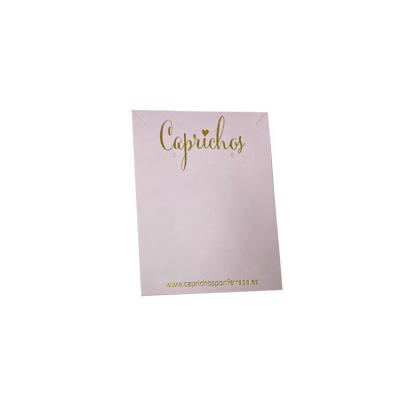 China Rose Personalized Earring Display Card Earring Packaging Card Necklace/Jewelry Display Card With Gold Foil Logo for sale