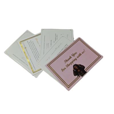 China Hot Sale Display Ecommerce Business Thank You Paper Cards for sale