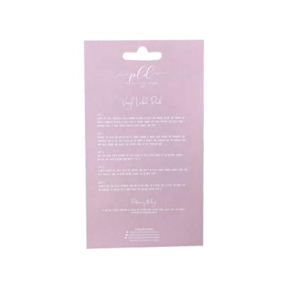 China Key Card Label Pink Printed Slide Blister Insert Cards Packaging Customized Logo Start Label Labels Card for sale