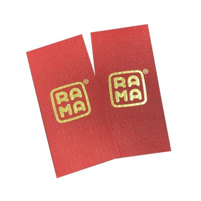 China Gift Envelope Matt Gold Foil Logo And Embossed Pattern Red Envelopes For Chinese New Year for sale