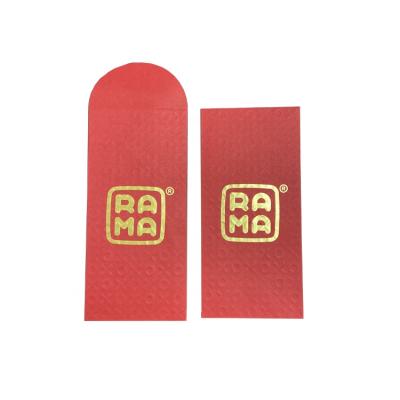 China Chinese Red Envelope Embossed New Year Money/Gift Wrapping Pattern Red Envelope Package With Hot Stamping Logo for sale