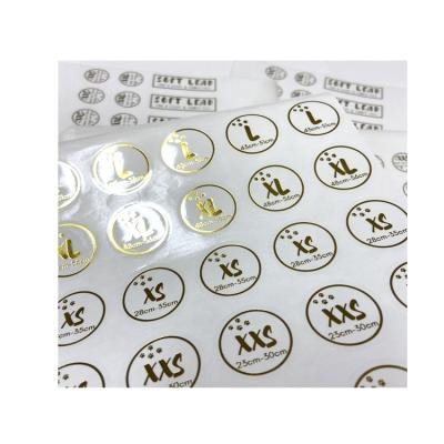 China PVC Gold Foil Stickers Waterproof Self Adhesive Clear Transparent Logo Label Customized Sticker for sale