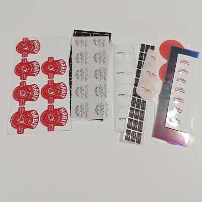 China Handmade Custom Any Text Image Adhesive Printing Circle Waterproof Label Logo Stickers for sale