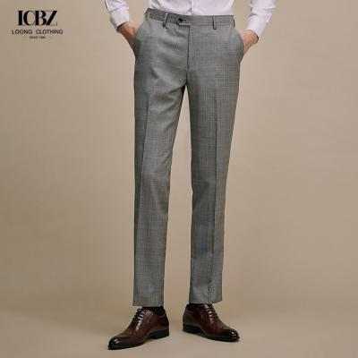 China 2023 100% Wool Men's Suits Pants Formal Business Pants Slim-fit Man Casual Trouser for sale