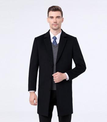 China Standard Thickness Winter Men's Woolen Coat with Suit Collar and Mid-Length Back Split for sale