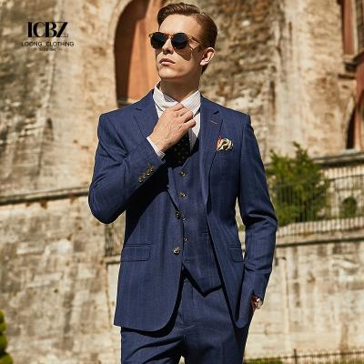 China Windproof Men's Business Suit And Blazer 2 Pieces Coat Pants Formal Wedding Wear Slim Fit Custom Suit Men for sale