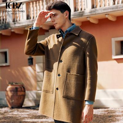 Κίνα Προσαρμοσμένο υφασματικό OVERCOAT OEM Φθινόπωρο και χειμώνα ζεστό Windbreaker Woolen Coat για άνδρες προς πώληση