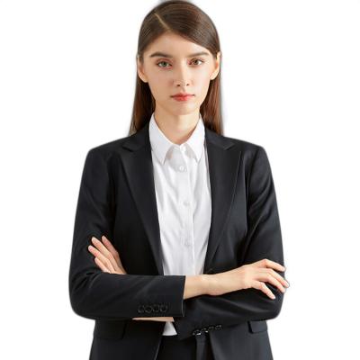 China Professional Slim Fit Ladies Blazers Office Wearing Suit with Windproof Fabric Design for sale