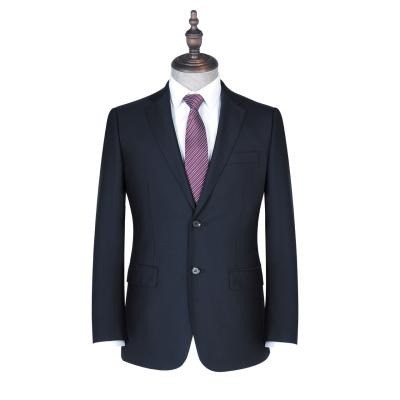 China Front Style Flat Two-piece Suits in Navy Blue for Men's Casual and Formal Styles for sale