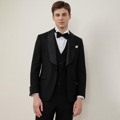 China Button Fly Men's Slim Fit Wedding Suit Blazer Solid Dress Coat Business Male Jacket for sale