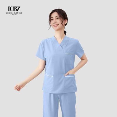 China Customized Logo Woven Fabric Doctor Uniforms for Hospital Staff in High Fashion for sale