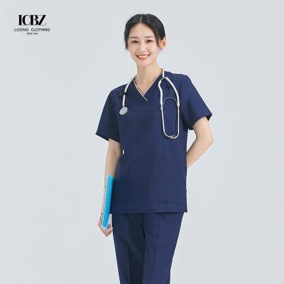 China Uniformen aus medizinischem Scrub Spandex Stretch Modische Uniformen Medico Pflege Scrubs zu verkaufen