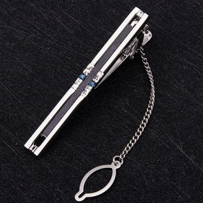 China Average-Sized Men's 4 Pcs Tie Clip Set with Black Gift Box Customized Design for sale