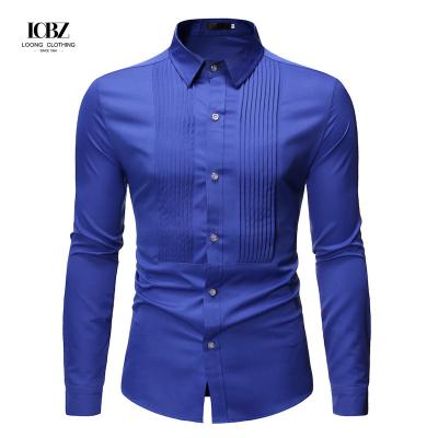 China Oem Odm Casual Business Long Sleeve Designer Black Dress Shirt with Sustainable Fabric for sale