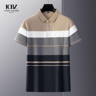 China Camiseta de polo masculina de design personalizado em tecido de malha com logotipo bordado e lapela à venda