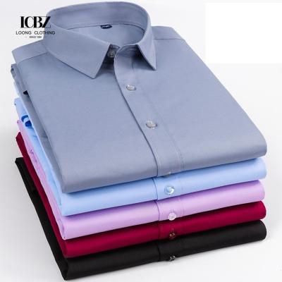 China Youth Color Casual Short Sleeve Viscose/Polyester/Spandex Dress Shirts for Men by LCBZ for sale