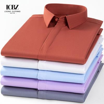 China No Iron Anti-Wrinkle Formal Shirt Concealed Button Closure Bamboo Fiber Professional for sale