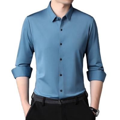 China 2021 Solid Color Professional Long Sleeve Men's Clothing Dress Plus Size DRESS SHIRTS for sale