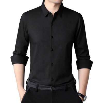 China Formal Men's Plus Size Shirt with Viscose Lining and Long Sleeves in Polyester Cotton for sale