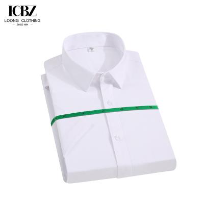 China Plus Size Short Sleeve Formal Dress Shirts for Men Custom Business Work Office Shirts for sale