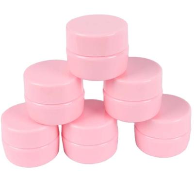 China Wholesale Small And Cute Round Plastic Empty Cosmetic Jar Cream Jar Nail Supplies Professional UV Gel Nail Polish for sale