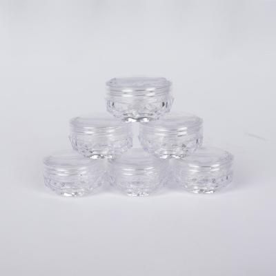 China Small And Cute Cosmetic Sample Containers Clear Plastic Cosmetic Containers For Eyeshadow, Nails, Powder, Paint for sale