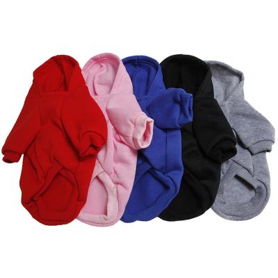 China Sustainable Dog Clothes Solid Pet Hoodie Clothing Jacket Winter Puppy Cat Pet Clothes for sale