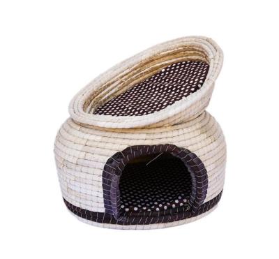 China Indoor Rattan Weave Rattan Weave Cathouse Dog House Waterproof Eco - Friendly for sale