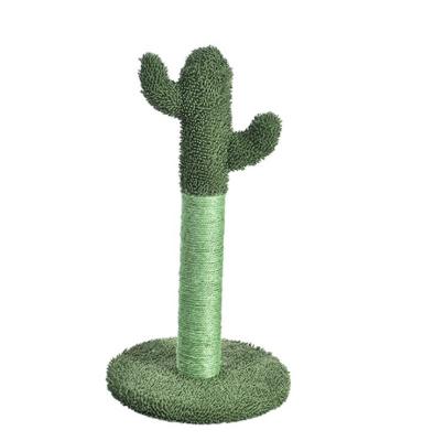 China Stocked High Quality Sturdy Rubbery Cat Cactus Tree With Red Ball Luxury Modern Pet Toy for sale