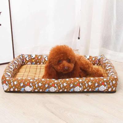 China Viable Auxiliary Pet Bed Dog Cooling And Breathable Square Summer Mat Nest Sleeping Pad for sale