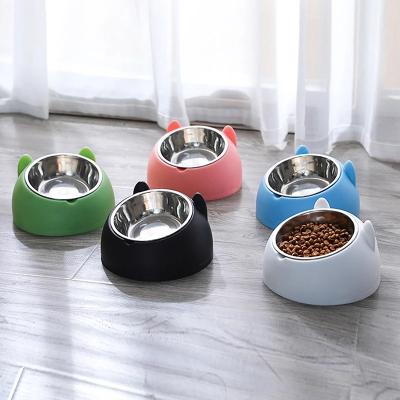 China Viable Non-slip Cat Bowls Stainless Steel Pet Bowls for Cats Dogs Driver Pet Product for sale