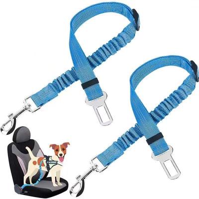 China Pet Cat Dog Seat Belt Dog Harness Advance Clip Safety Traction Reflective Adjustable Dog Collars for sale