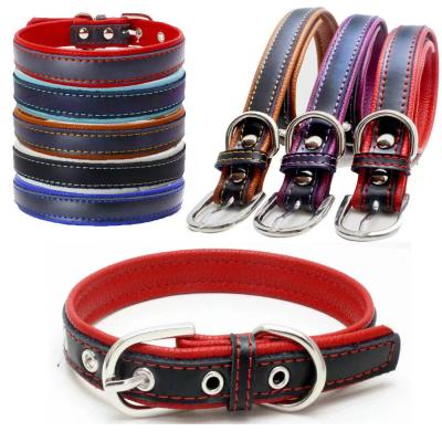 China Luxury Pet Collars Personalized Leather Dog Leash and Collar Custom Genuine Leather Dog Collars for sale