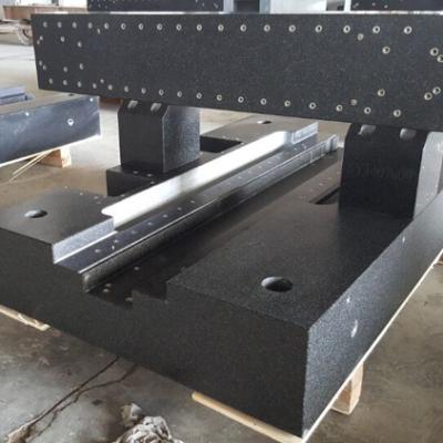 China Grade 0/00 Granite Machine Base Assembly Custom Granite Precision Machinery Components for sale