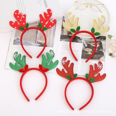 China Factory advantage festival hair circle headband creative snowflake antlers headband great for Christmas party jewelry for sale