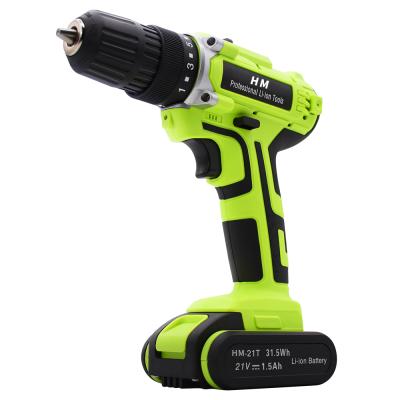 China Home Professional Cordless Drill 21v Electric Screwdriver Screwdriver For Drilling Wall, Bricks, Wood, Metal for sale