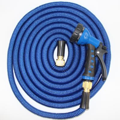 China New Products Adjustable Latex 100ft Garden Hose Fabric Hose 3/4 Diameter Expandable Connectors 8-Function Sprayer for sale