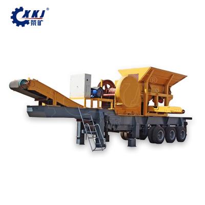 China China XKJ factory high productivity diesel mining mobile crushing station with mobile jaw crusher/cone crusher for sale for sale