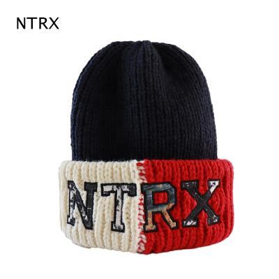 China COMMON Embroidered Beanie Hat Wool Beanie With Embroidery Logo Gorros Custom Invierno Knitted Beanie Hat for sale