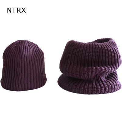 China Skullcap: 22*23 / Snood: 33*30 Women knit set, custom face snood, ribbed knit set with custom logo for sale