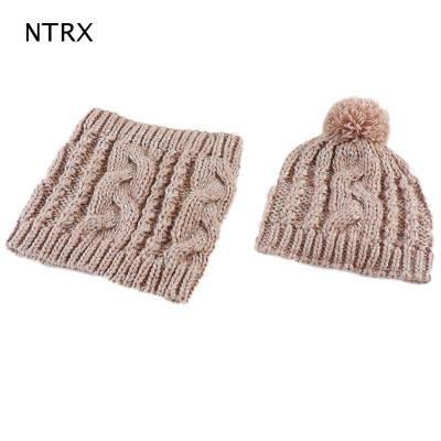 China Skullcap: 23*22/Snood: 25*30 Women Knitted Set, Knit Set, Knitted Beanie Hat Makers for sale