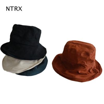 China Verified Hot Sale Fashion Customized Personal Logo Bucket Hat Cotton For Women for sale