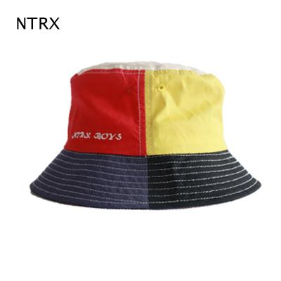 China Striped wholesale cotton empty bucket hat, kids bucket hats with custom logo, bucket hat for sale