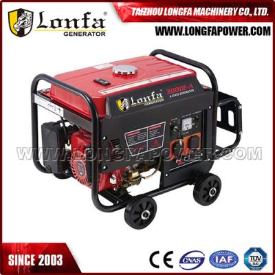 China 2.5KVA Gasoline Generator 5.5HP Loncin Gasoline Generator Key Start With Wheels LF3000E-A for sale