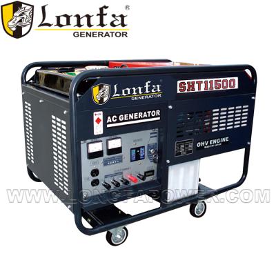 China Kirloskar Portable Alternator Dual Cylinder 10KVA Gasoline/Petrol Generator Price SHT11500-A for sale